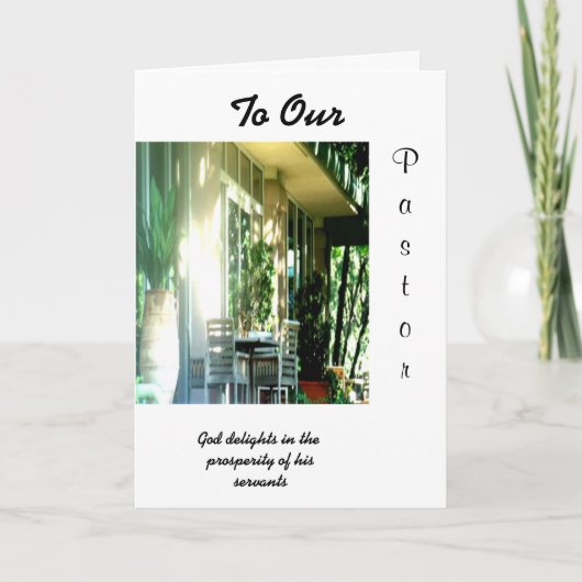 牧師へ サンキューカード (正面)