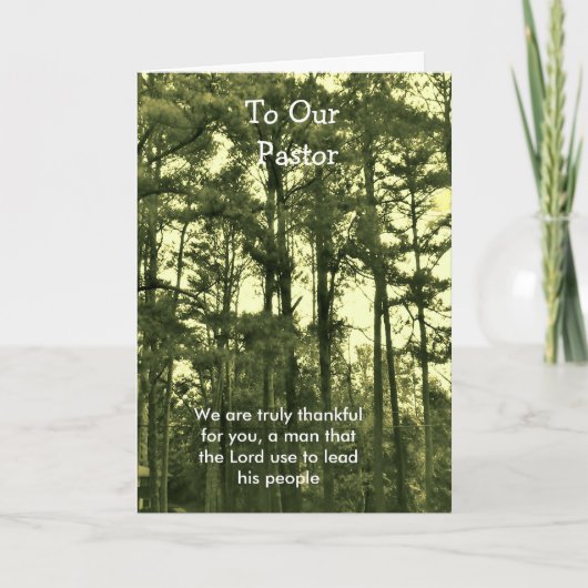 牧師へ サンキューカード (正面)