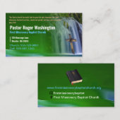 牧師またはディーコン聖書教会の名刺 名刺 (正面/裏面)