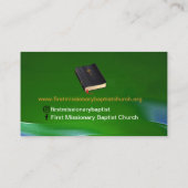 牧師またはディーコン聖書教会の名刺 名刺 (裏面)