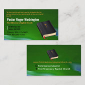 牧師またはディーコン聖書教会の名刺 名刺 (正面/裏面)