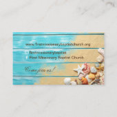 牧師またはディーコン聖書教会の名刺 名刺 (裏面)