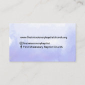 牧師またはディーコン聖書教会の名刺 名刺 (裏面)