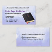 牧師またはディーコン聖書教会の名刺 名刺 (正面/裏面)