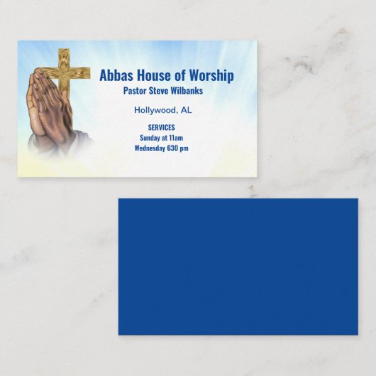 牧師またはデ祈アコンの手札の名刺 名刺 (正面/裏面)