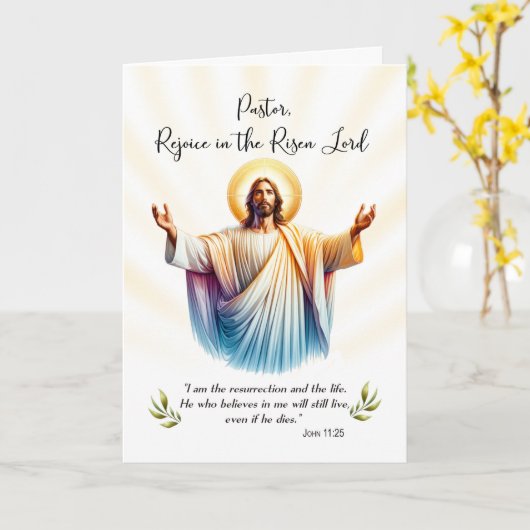 牧師イースターイエズス復活レジョイス聖なる書物、 経典 カード (黄色い花)