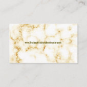 牧師エレガントとファーストレディ・マーブル教会 名刺 (裏面)