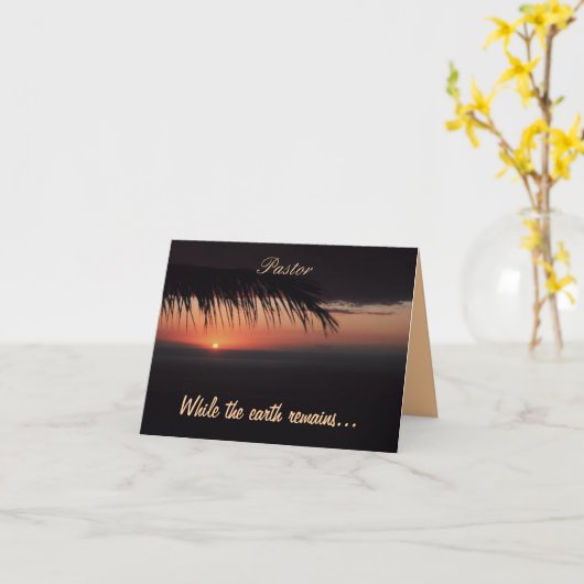 牧師カード カード (黄色い花)