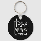 牧師キリスト教信仰の仕事の退職素晴らし キーホルダー (正面)