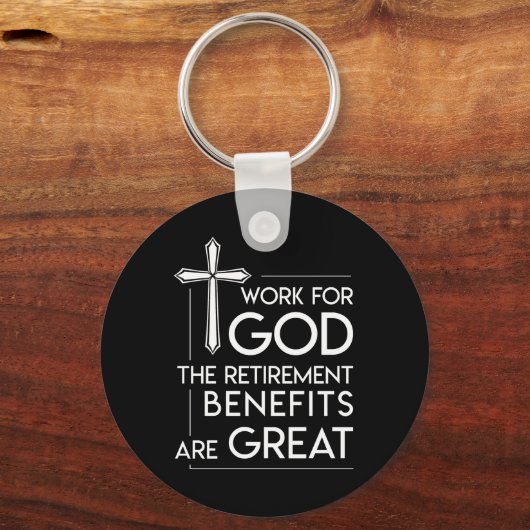牧師キリスト教信仰の仕事の退職素晴らし キーホルダー (正面)
