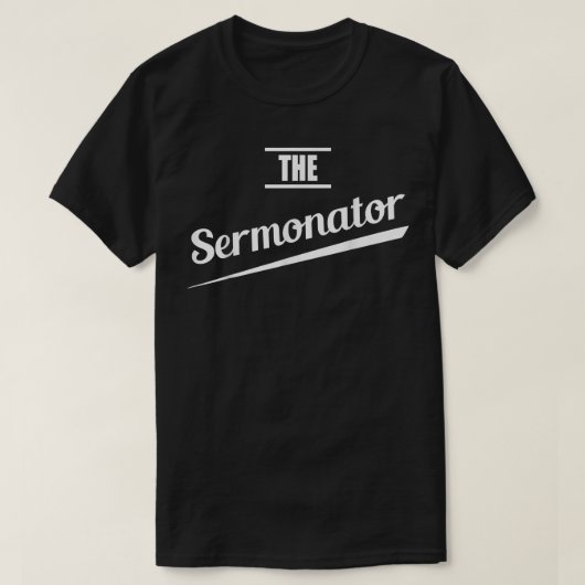 牧師ギフト説教おもしろい師  Tシャツ (デザイン正面)