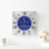 牧師パーソナライズされた賞状アイディア スクエア壁時計 (ホーム)