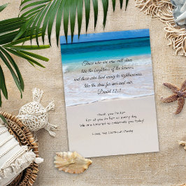 牧師モダンの感謝ビーチシーン聖なる書物、 経典 サンキューカード