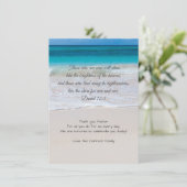 牧師モダンの感謝ビーチシーン聖なる書物、 経典 サンキューカード (スタンド正面)