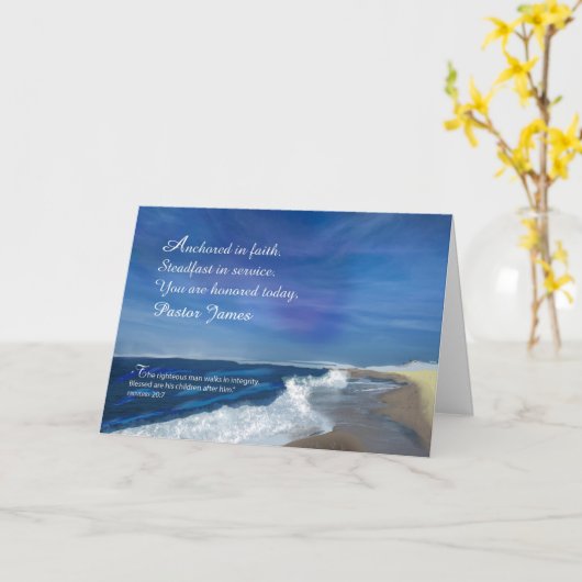 牧師名前をカスタムする宗教父の日海 カード (黄色い花)