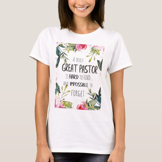 牧師感謝ギフト 牧師への感謝の引用 Tシャツ (正面)
