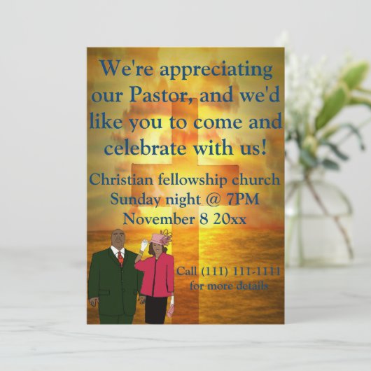 牧師感謝祭 招待状 (スタンド正面)