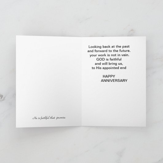 牧師記念日 カード (内部)