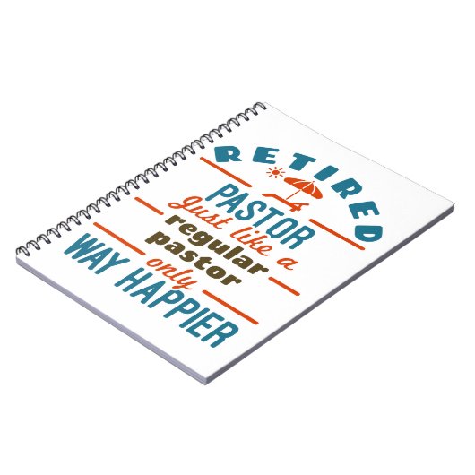 牧師退職した牧師の退職幸福おもしろい者 ノートブック (左側)