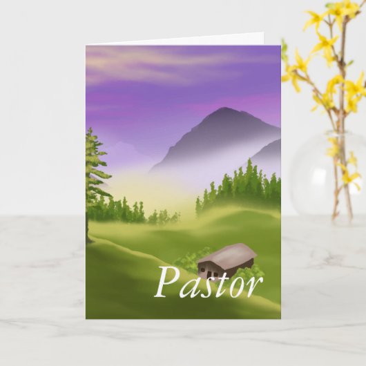 牧師 カード (黄色い花)