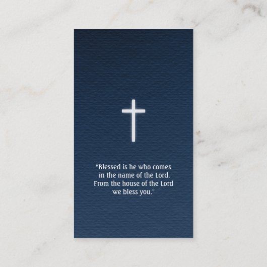 牧師 |クリスチャン・クロス 名刺 (裏面)