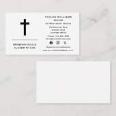 牧師 ミニストリー 宗教 信仰 十字架 ソーシャルメディア 名刺 (正面/裏面)