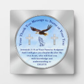 牧師、友人、家族、聖書に感謝 フォトプラーク (正面)