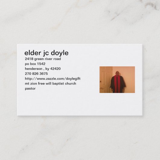 牧師 名刺 (正面)