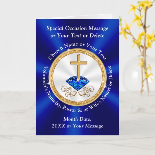 牧師、奥様へ - あなただけのクリスチャンカード カード (黄色い花)