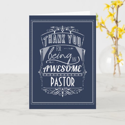 牧師、感謝の言葉 カード (黄色い花)