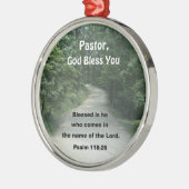 牧師、神よ祝福あれ！ メタルオーナメント (左)