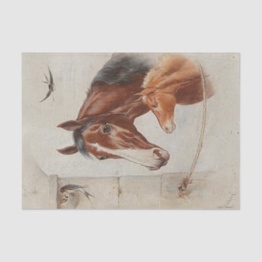 牧歌の安定シーンバイカール・レイヘルト 薄葉紙 (正面)