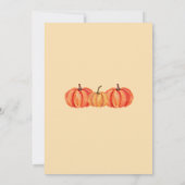 牧歌的なオレンジ色のギンガムのフレンズギビング 招待状 (裏面)