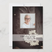 牧歌的なカウボーイブーツとデイジー　命の記念 招待状 (正面)