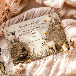 牧歌的なカントリーサイドバーンディパーラッフル エンクロージャーカード