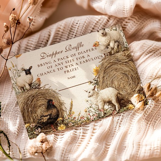 牧歌的なカントリーサイドバーンディパーラッフル エンクロージャーカード