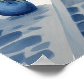 牧歌的なギリシャの島:デジタルウォーターカラーアートプリント ポスター (角)