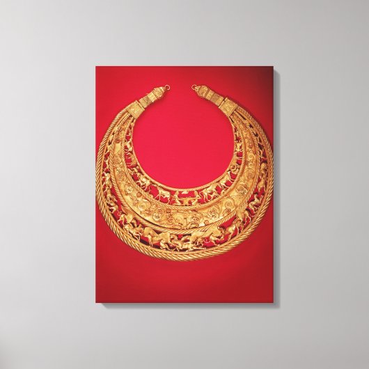 牧歌的なシーンを持つネックレス キャンバスプリント (正面)