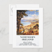 牧歌的なシーン人と犬の英国鉄道 ポストカード (正面/裏面)