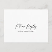 牧歌的なスタイリッシュ書道メニュー選択RSVP ポストカード (正面)