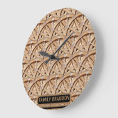 牧歌的なファームハウス　エレガント　オールドファッション　ファミリーネーム ラージ壁時計 (傾斜)