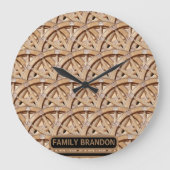 牧歌的なファームハウス　エレガント　オールドファッション　ファミリーネーム ラージ壁時計 (正面)