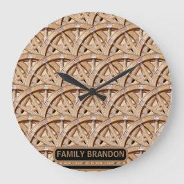 牧歌的なファームハウス　エレガント　オールドファッション　ファミリーネーム ラージ壁時計
