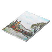 牧歌的なブリティッシュビレッジスケッチ ノートパッド (回転)