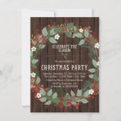 牧歌的なホーリークリスマスパーティー 招待状 (正面)
