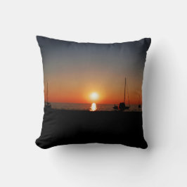 牧歌的な夕日の自然写真 クッション