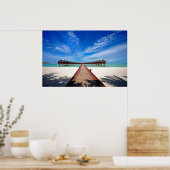 牧歌的な対称性。ウォーターヴィラモルディブ ポスター (キッチン)