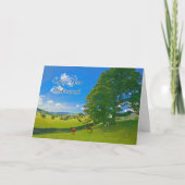 牧歌的な景観退職証 カード (正面)