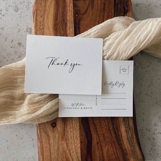 牧歌的な書スタイリッシュ道ありがとうはがき ポストカード