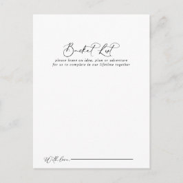 牧歌的な書結婚道のバケットリストカード ポストカード